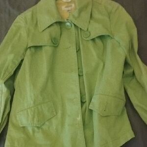 Talbots Light Green Trench Coat
